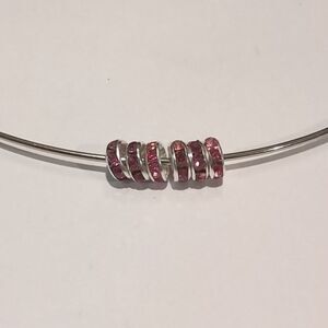 6 Pink 8mm Rondelle Spacer‎ Beads